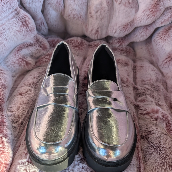 Self Esteem Other - Self Esteem Metallic Silver Women's Loafers